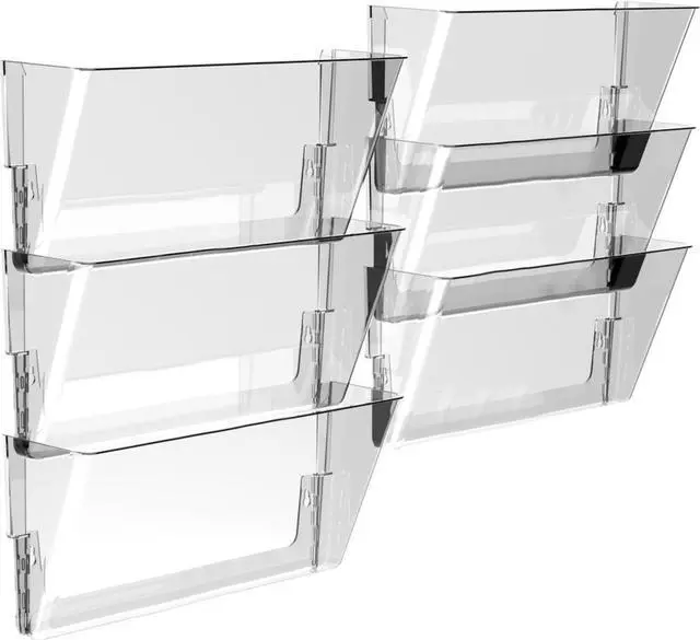 Alt view image 6 of 6 - STOREX Wall File Letter 13 x 7 Single Pocket Clear 70213U06C