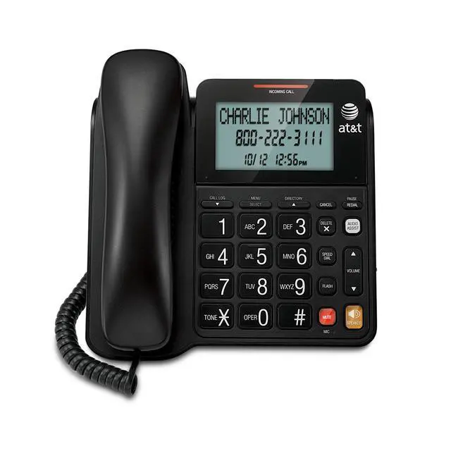 Alt view image 2 of 5 - CL2940 Corded Phone with Caller ID/Call Waiting, Speakerphone, XL Tilt Display, XL Buttons & Audio Assist Volume Boost, Pack of 4