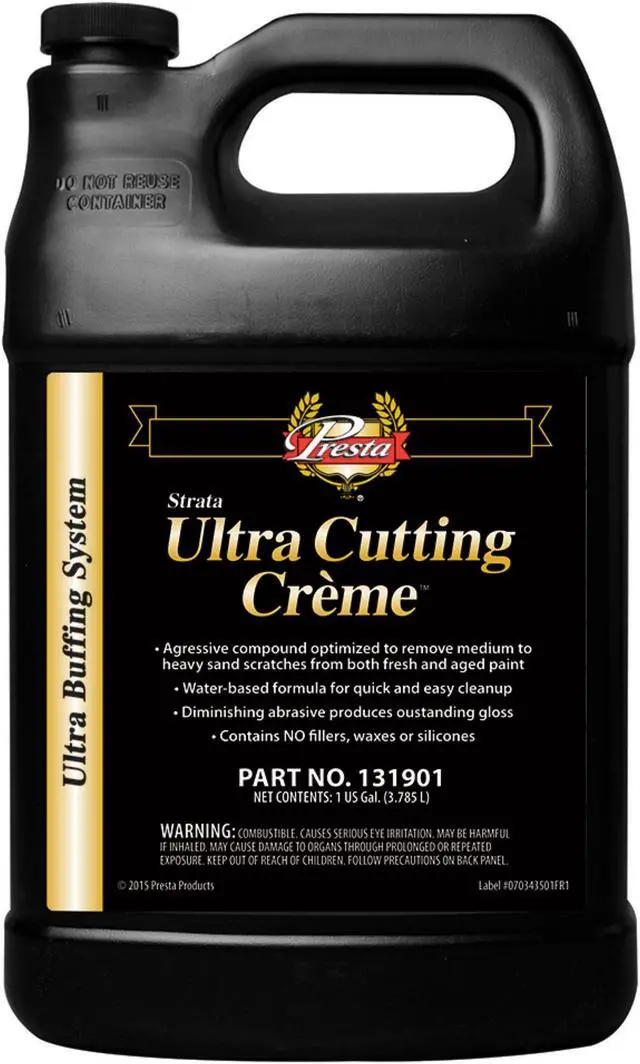 Alt view image 3 of 3 - Presta 131901 Ultra Cutting Crme for Removing P1500 Grit, Finer Sand Scratches and Swirls - 1 Gallon