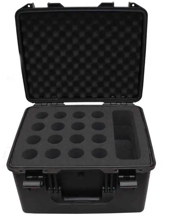 Alt view image 3 of 10 - ProX XM-1216MIC VaultX Watertight Microphone Case (Holds 16 Handheld Units)