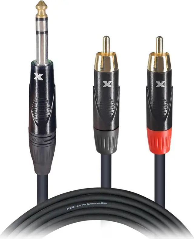 Alt view image 2 of 6 - ProX XC-SYR03 | 3\' 1/4 TRS to Dual RCA Cable
