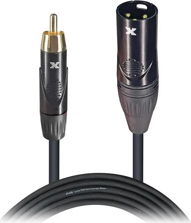 Main image of ProX XC-RXM25 25' Ft. High Performance XLR Male to RCA Male Unbalanced Audio Cable