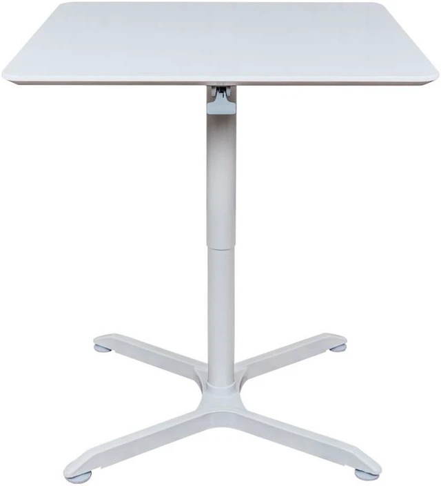 Alt view image 3 of 15 - Luxor 36" Pneumatic Height Adjustable Square Cafe Table - Gray