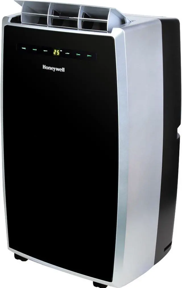 Alt view image 6 of 8 - Honeywell MN10CES Portable Air Conditioner, 10,000 BTU Cooling, LED Display, Single Hose (Black-Silver)