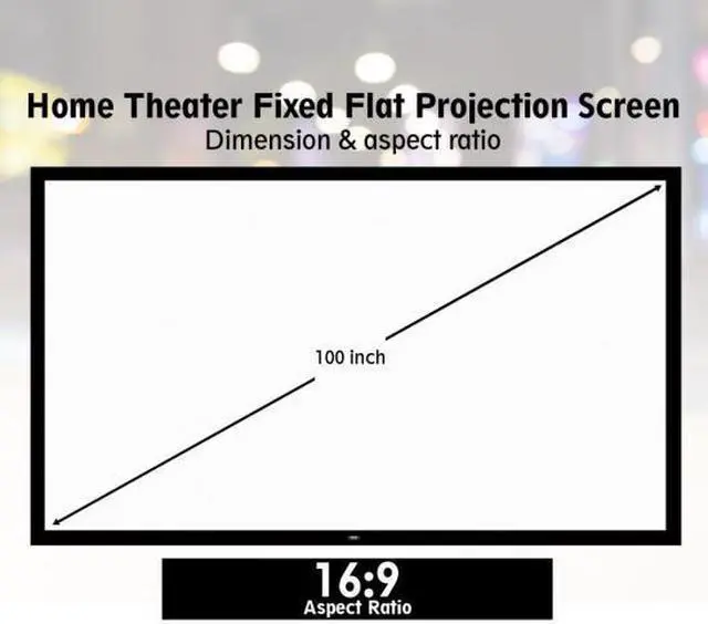 Alt view image 3 of 19 - Pyle PRJTPFL102 100 in. Home Theater Fixed Flat Projection Screen