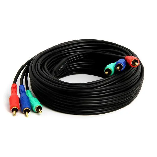 Alt view image 2 of 2 - Cmple - Component Video Cable 3-RCA Gold HDTV RGB YPbPr -25 FT