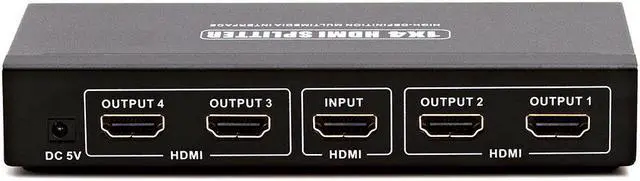 Alt view image 9 of 12 - Cmple 4 Ports HDMI Powered Splitter 1x4 with Ultra HD 4K x 2K, 1080P & Full 3D support (One Input to Four Outputs)