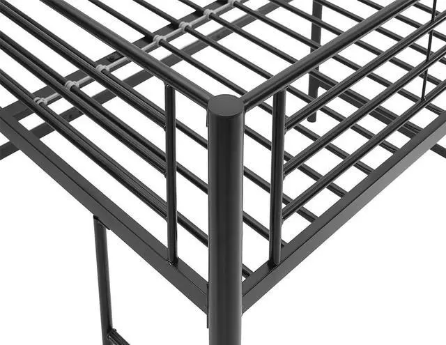 Alt view image 3 of 5 - Premium Metal Full Size Loft Bed - Black