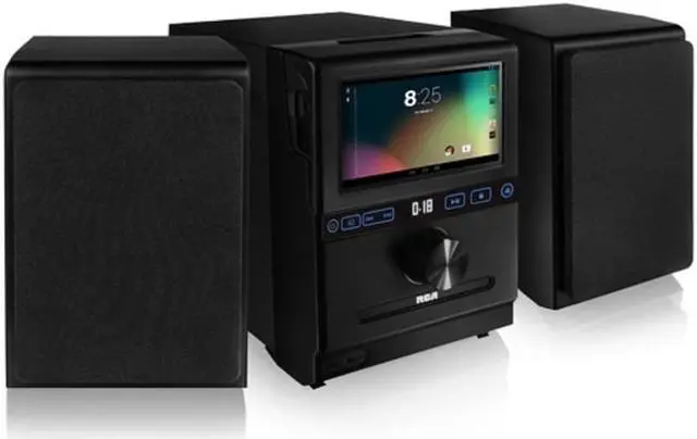 Alt view image 8 of 8 - RCA Home Stereo System w/ Removable 7-inch Android Tablet and Two 20 Watt Bluetooth Speakers