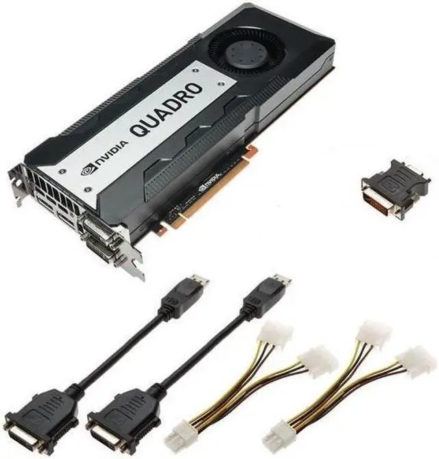 Alt view image 6 of 6 - HP Quadro K6000 C2J96AT 12GB 384-bit GDDR5 PCI Express 3.0 x16 Plug-in Card Graphics Card