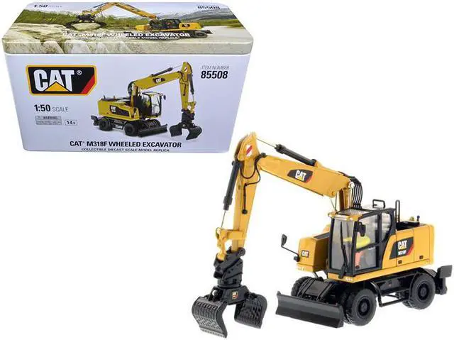 Main image of CAT Caterpillar M318F Wheeled Excavator with Operator High Line Series 1/50 Diecast Model by Diecast Masters