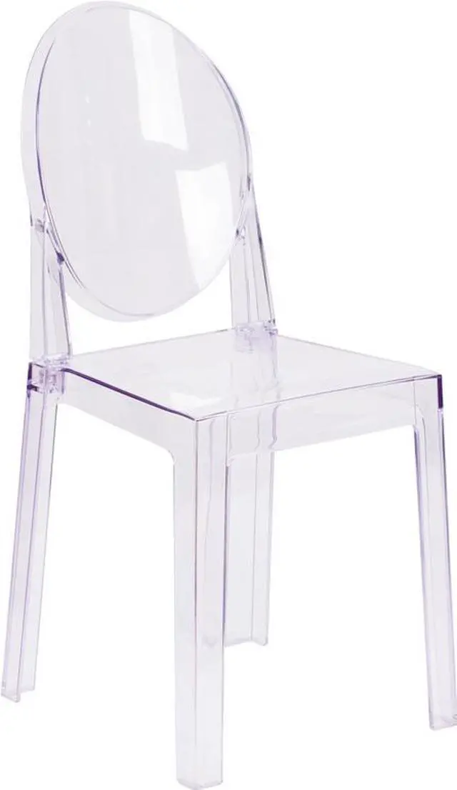 Alt view image 5 of 7 - Flash Furniture Ghost Chair in Transparent Crystal with Oval Back