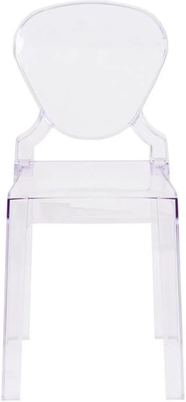 Alt view image 4 of 7 - Flash Furniture Ghost Chair in Transparent Crystal with Oval Back