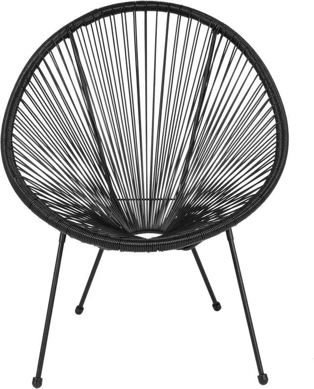 Alt view image 16 of 20 - Valencia Oval Comfort Series Take Ten Black Rattan Lounge Chair