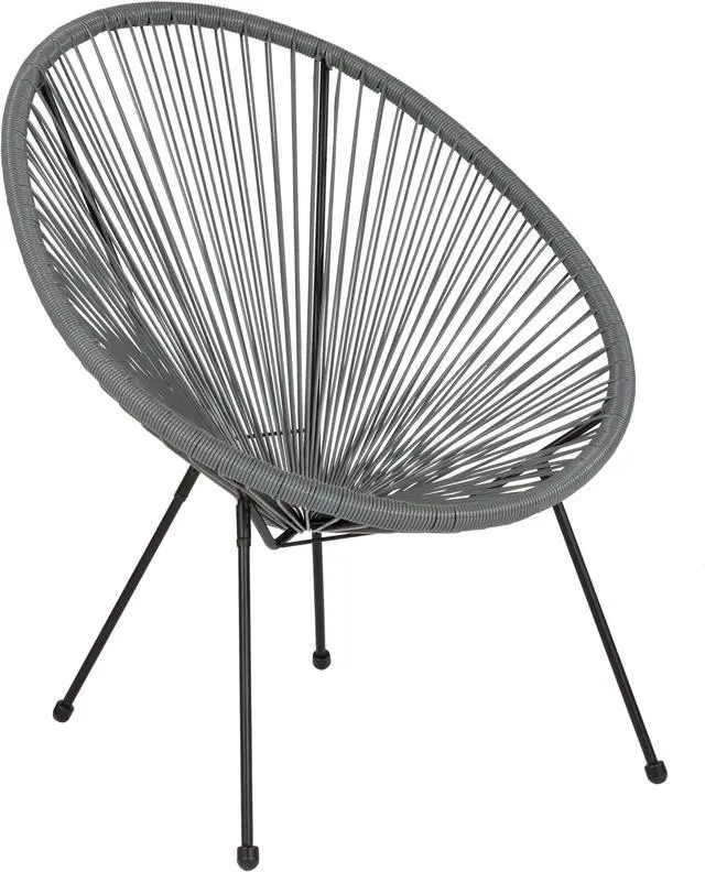 Alt view image 18 of 20 - Valencia Oval Comfort Series Take Ten Grey Rattan Lounge Chair