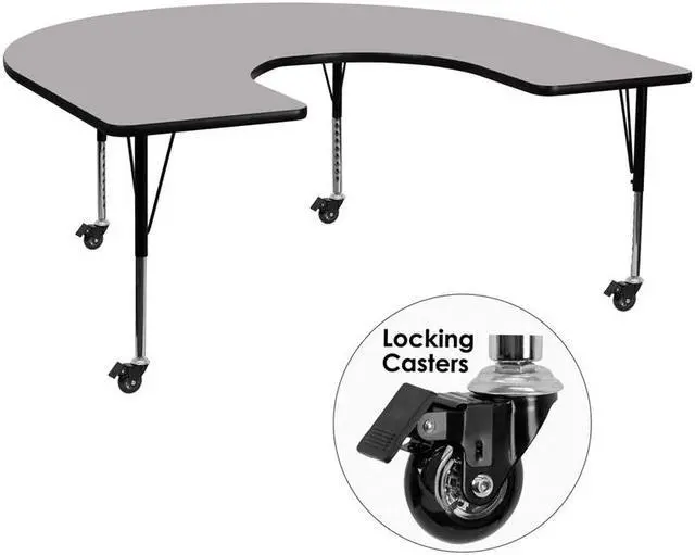 Alt view image 4 of 6 - 60x66 HRSE Grey Activity Table