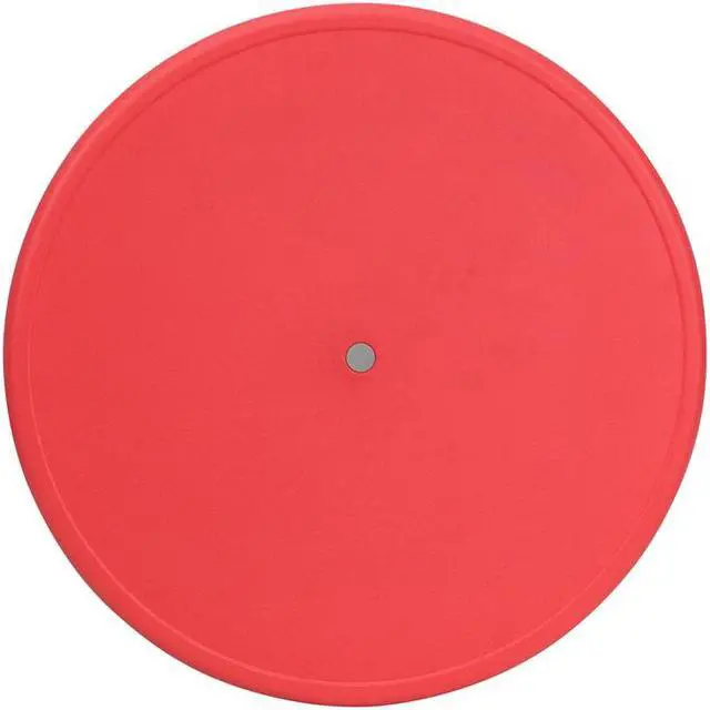 Alt view image 9 of 13 - 33'' Round Red Plastic Height Adjustable Activity Table