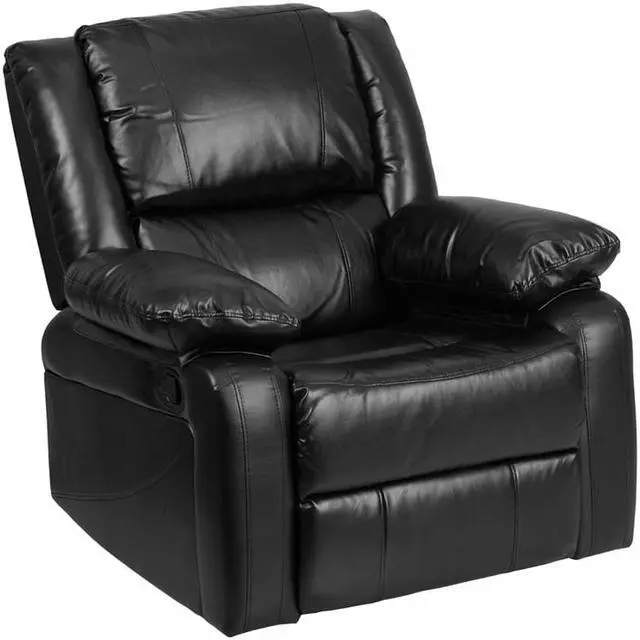 Alt view image 13 of 19 - Harmony Series Black Leather Recliner