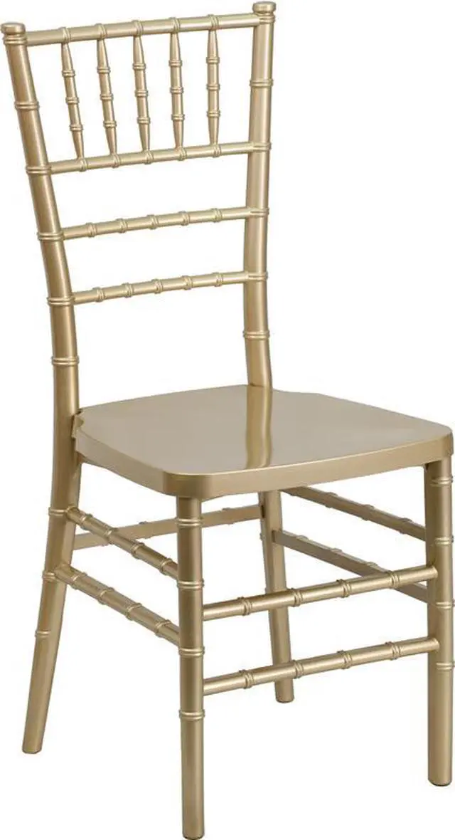 Alt view image 13 of 20 - HERCULES PREMIUM Series Gold Resin Stacking Chiavari Chair