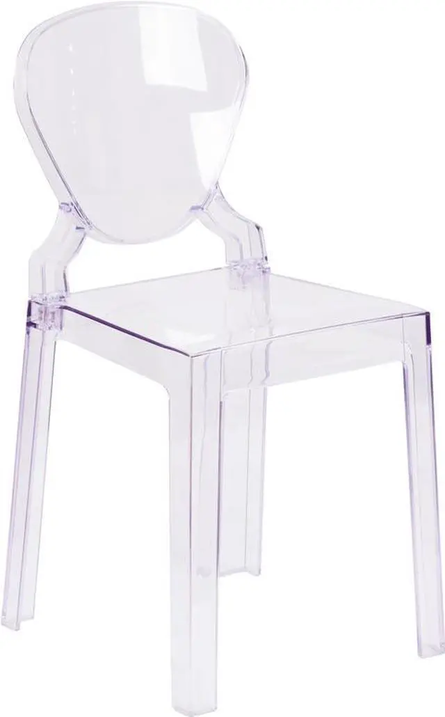 Main image of Flash Furniture Ghost Chair in Transparent Crystal with Oval Back