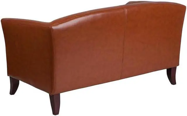 Alt view image 16 of 20 - HERCULES Imperial Series Cognac LeatherSoft Loveseat