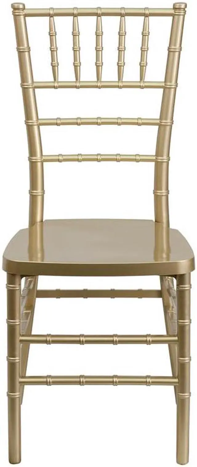 Alt view image 16 of 20 - HERCULES PREMIUM Series Gold Resin Stacking Chiavari Chair