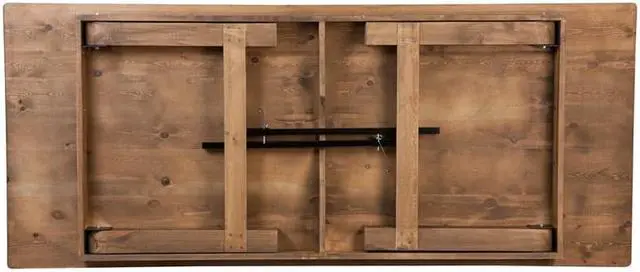 Alt view image 3 of 3 - Flash Furniture HERCULES Series 8' x 40'' Antique Rustic Solid Pine Folding Farm Table