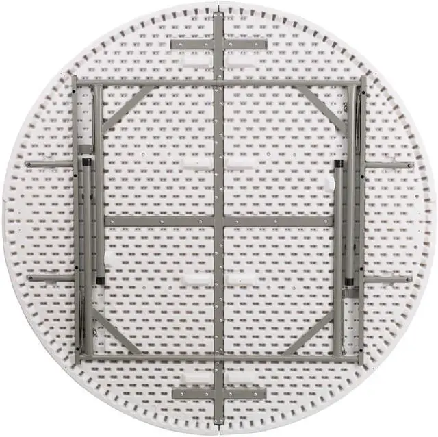 Alt view image 6 of 10 - Flash Furniture DAD-YCZ-1-GW-GG 60" Round Granite White Plastic Folding Table