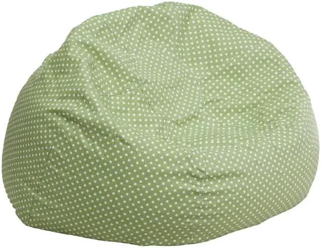 Alt view image 14 of 14 - Small Green Dot Bean Bag Chair for Kids and Teens