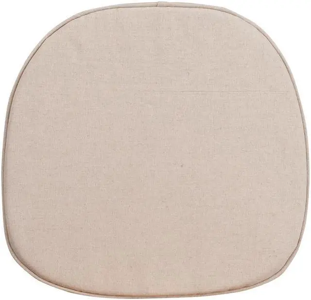 Alt view image 2 of 6 - Cross Back Barstool Burlap Cushion