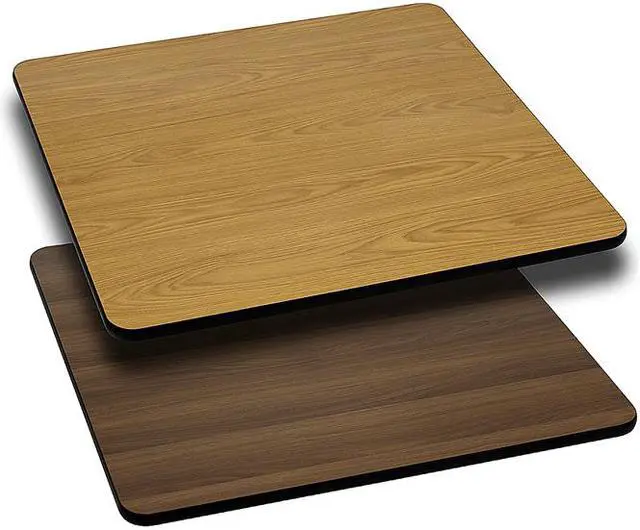 Alt view image 3 of 8 - 24'' Square Table Top with Natural or Walnut Reversible Laminate Top