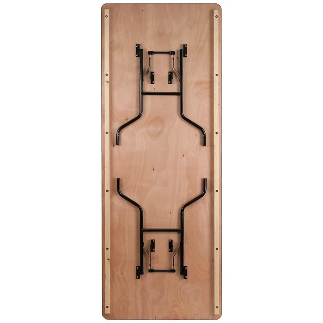 Alt view image 12 of 12 - Flash Furniture Rectangular Wood Folding Banquet Table with Clear Coated Finished Top, 36" by 96"