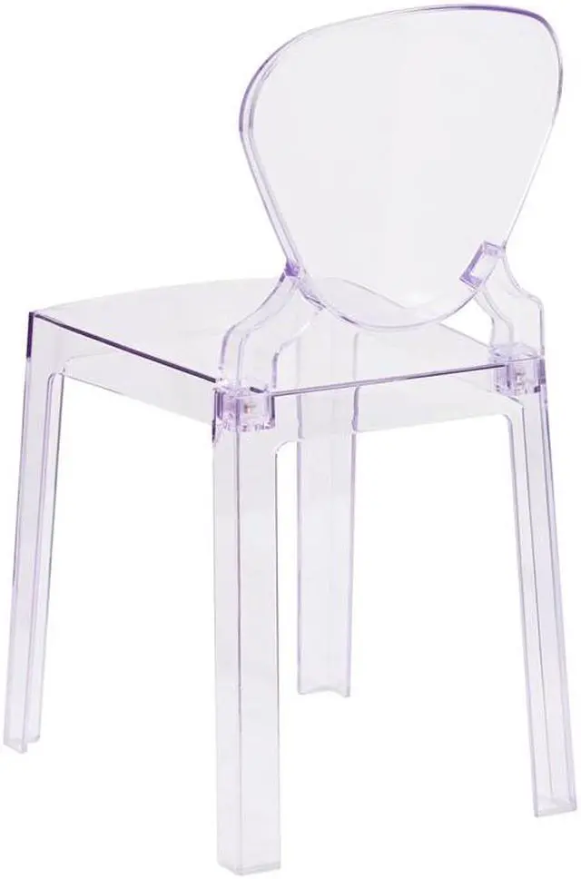 Alt view image 3 of 7 - Flash Furniture Ghost Chair in Transparent Crystal with Oval Back