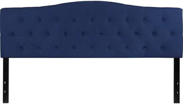 Alt view image 9 of 16 - Cambridge Tufted Upholstered King Size Headboard in Navy Fabric