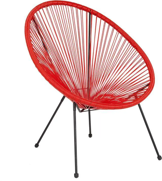 Alt view image 16 of 20 - Valencia Oval Comfort Series Take Ten Red Rattan Lounge Chair