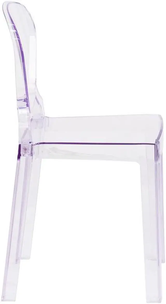Alt view image 2 of 7 - Flash Furniture Ghost Chair in Transparent Crystal with Oval Back