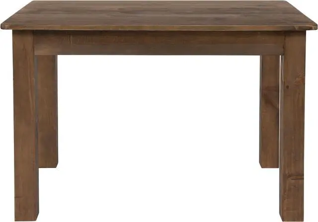 Alt view image 4 of 20 - 46" x 30" Rectangular Antique Rustic Solid Pine Farm Dining Table