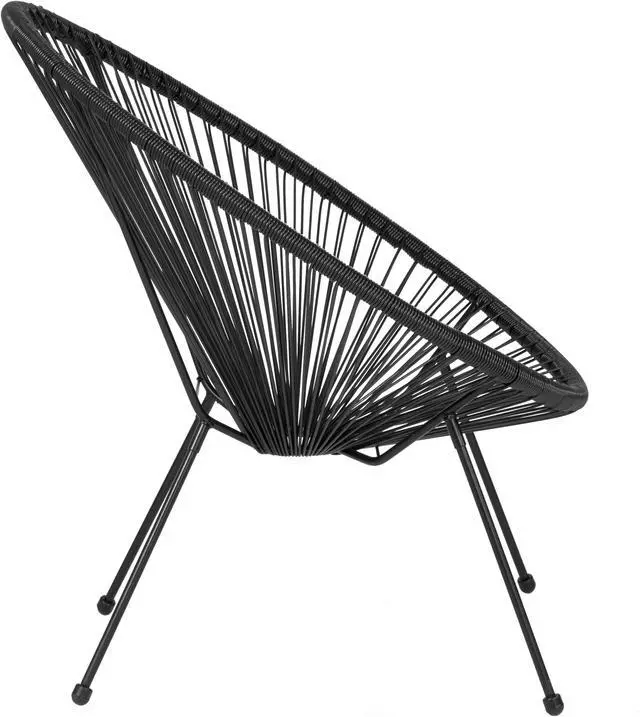 Alt view image 14 of 20 - Valencia Oval Comfort Series Take Ten Black Rattan Lounge Chair