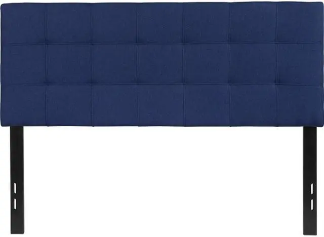 Alt view image 9 of 20 - Bedford Tufted Upholstered Full Size Headboard in Navy Fabric