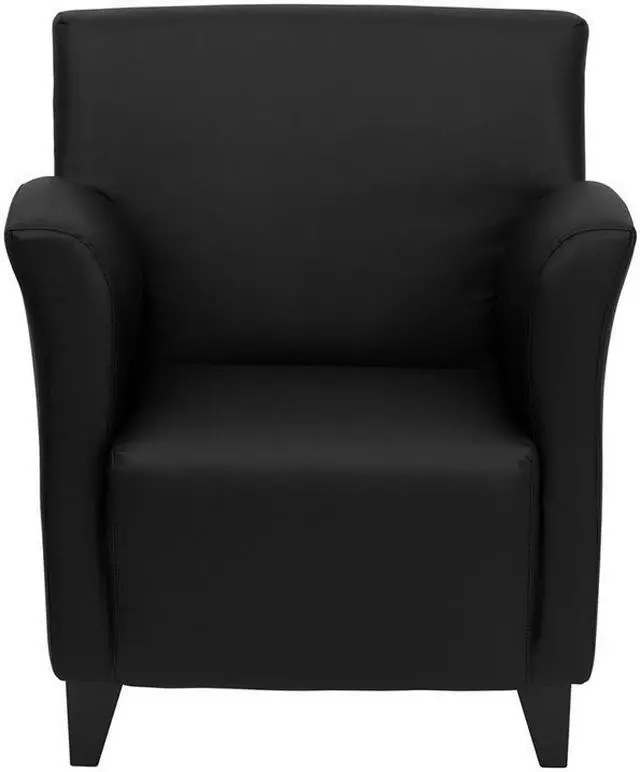 Alt view image 13 of 20 - HERCULES Roman Series Black Leather Lounge Chair