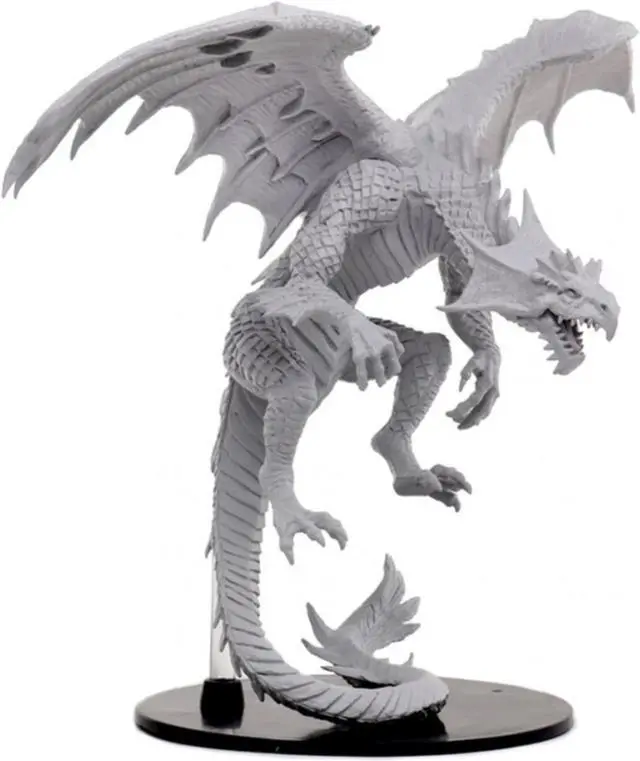 Alt view image 7 of 18 - Pathfinder Deep Cuts Gargantuan White Dragon Unpainted WizKids