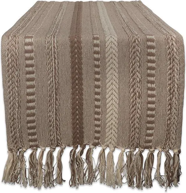Main image of DII Stone Braided Stripe Table Runner