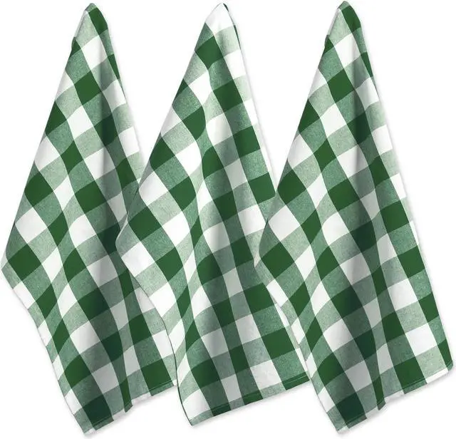 Main image of DII Shamrock Green Buffalo Check Dishtowel (Set of 3)