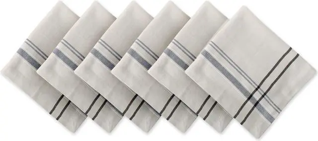 Main image of DII Black French Stripe Napkin (Set of 6)