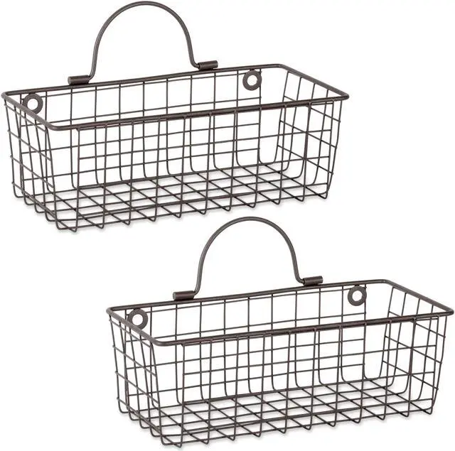 Main image of DII Wire Wall Basket(Set of 2) Small Bronze