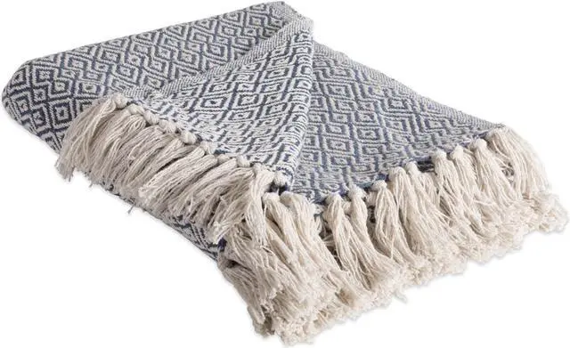 Main image of DII French Blue Double Diamond Throw