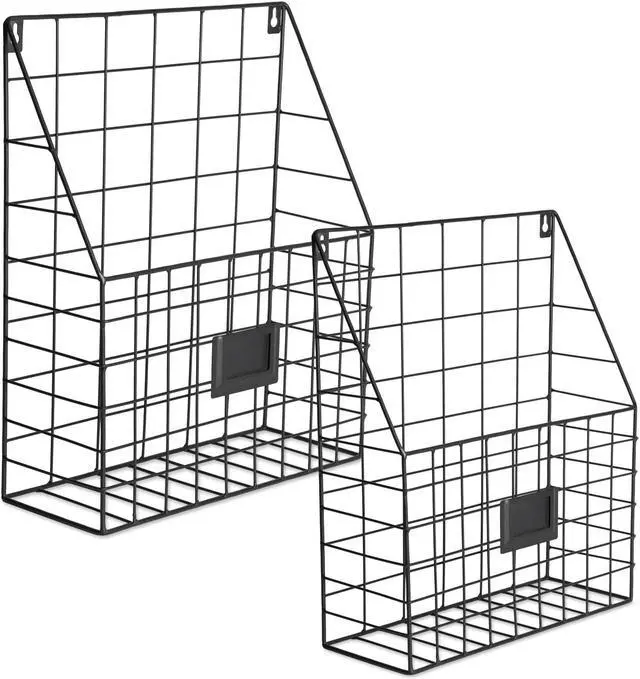 Main image of DII Farmhouse File Basket(Set of 2) Black