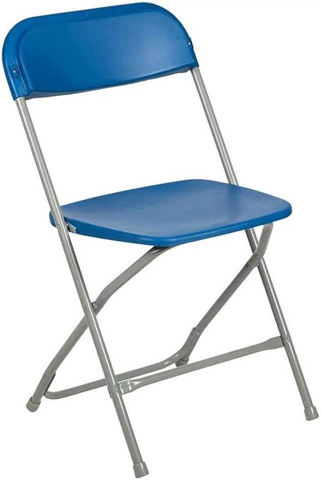 Alt view image 20 of 20 - HERCULES Series 650 lb. Capacity Premium Blue Plastic Folding Chair