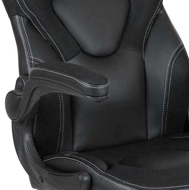 Alt view image 18 of 20 - X10 Gaming Chair Racing Office Ergonomic Computer PC Adjustable Swivel Chair with Flip-up Arms, Black LeatherSoft