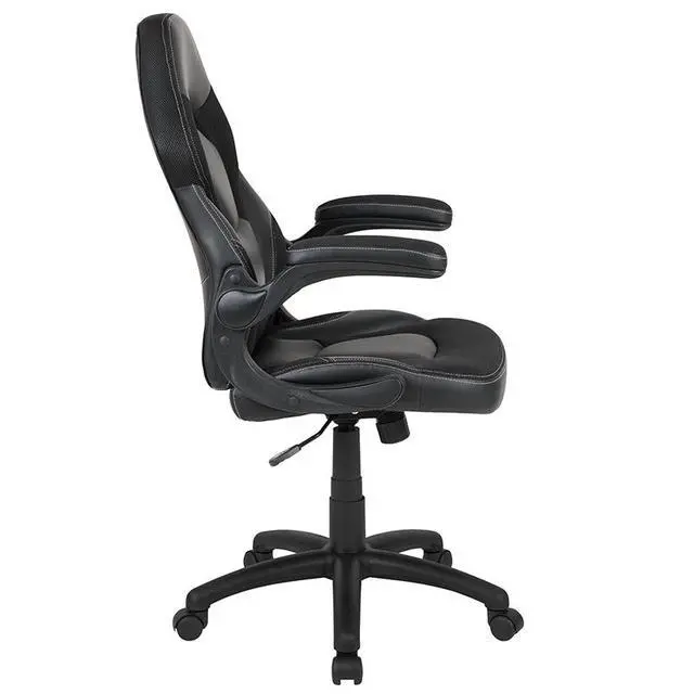 Alt view image 14 of 20 - X10 Gaming Chair Racing Office Ergonomic Computer PC Adjustable Swivel Chair with Flip-up Arms, Black LeatherSoft